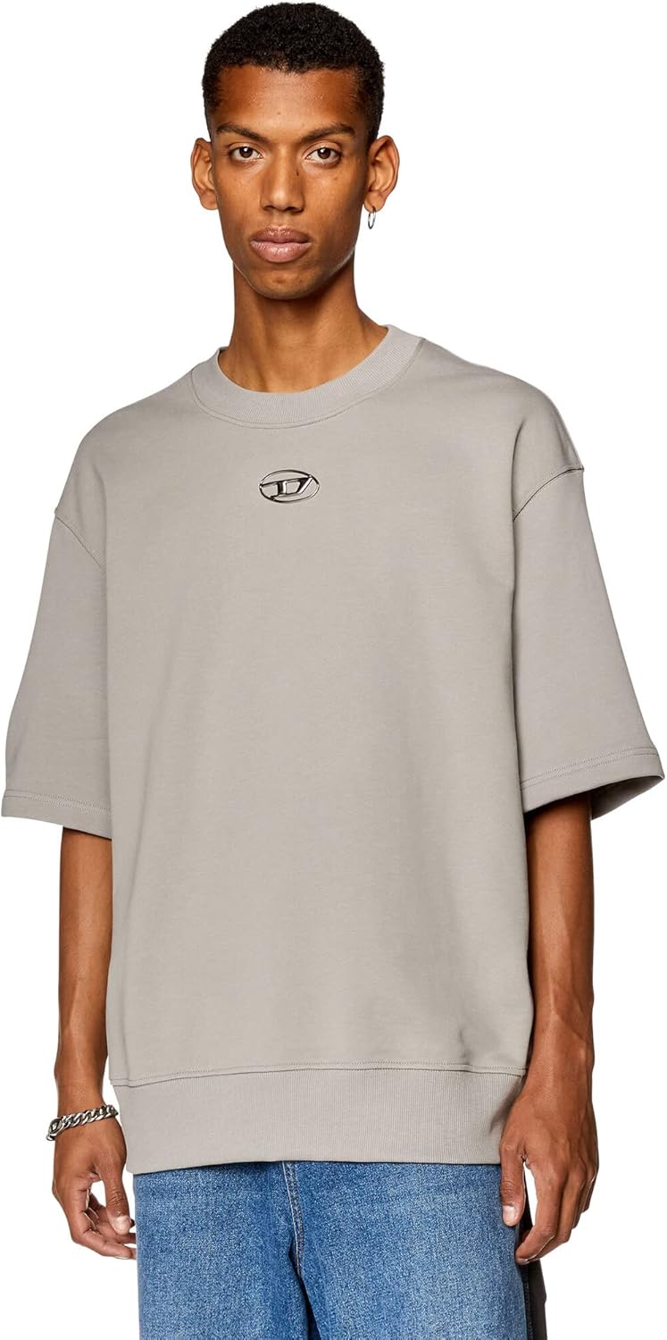 DIESEL メンズ スウェット プルオーバー 半そで S-WAFYCOL-NEW プル